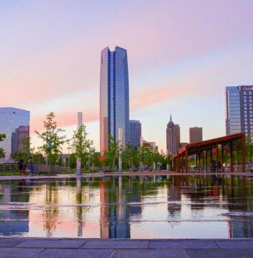 Discover an aerial view of Oklahoma City showcasing prime investment areas and neighborhood growth for real estate buyers.